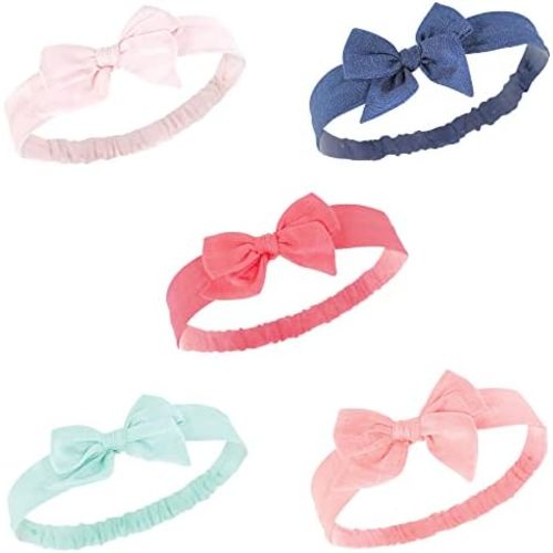 Hudson Baby Cotton and Synthetic Headbands, Size 0-24 Months