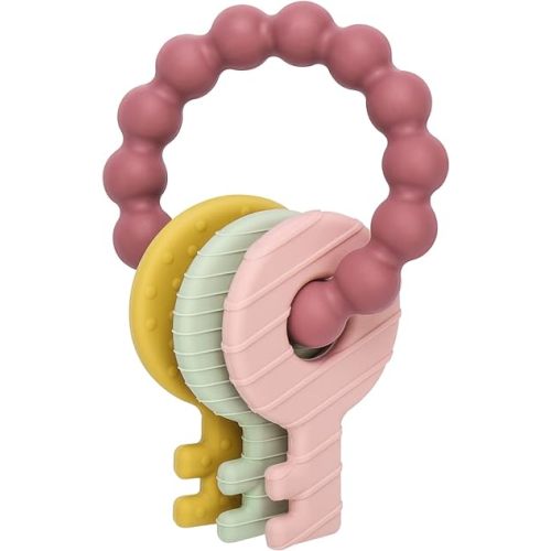 Jouets de dentition en silicone pour bébé de 3 mois et plus, design anti-étouffement, 100 % silicone de qualité alimentaire, jouet de dentition du nourrisson au tout-petit, articles essentiels pour