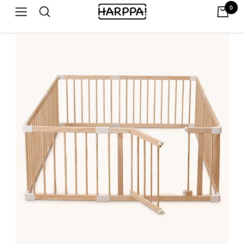 HARPPA Baby Gate Playpen, DIY Foldable Wooden Play Gate, Non-Toxic Foldable Wooden Play Yard for Babies & Toddlers, Adjustable DIY Baby Fence, Large & Small Safe Play Area, Easy-Assembly Natural Finish Indoor Playpen, DIY Playpen Foldable Wooden Playpen,