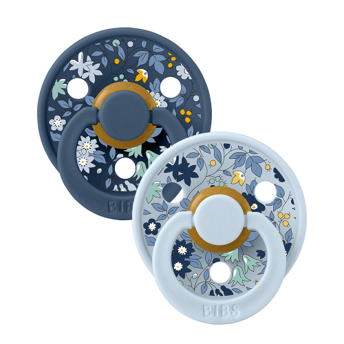 BIBS x LIBERTY Colour 2 Pack Chamomile Lawn - Baby Blue Mix