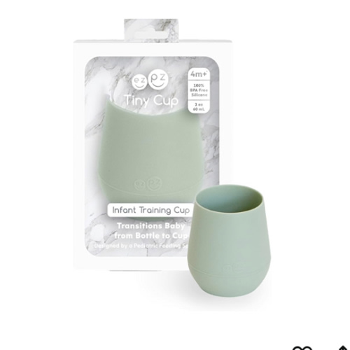 Amazon.com : ezpz Tiny Cup (Sage) - 100% Silicone Training Cup for Infants - 4 months + - Designed by a Pediatric Feeding Specialist - Baby-led Weaning Essentials & Baby Gifts : Baby