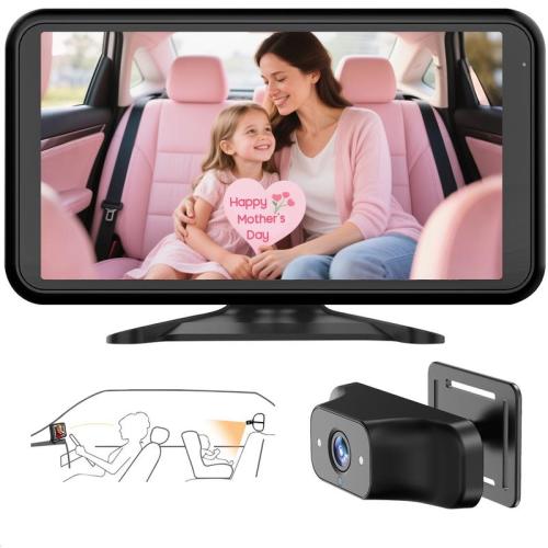 1080p Car Seat Camera with 4.5'' HD Display Night Vision 3X Zoom - TikTok Shop