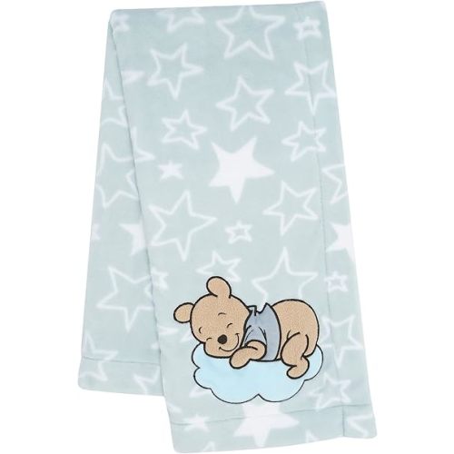 Bedtime Originals Disney Baby Starlight Pooh Blue/White Soft Fleece Baby Blanket