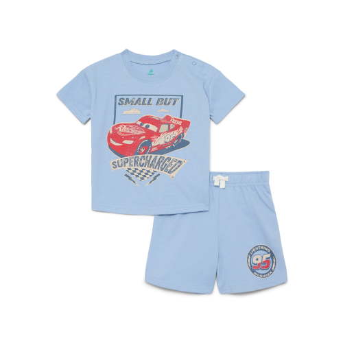 Pixar Cars Baby Boys' Short Sleeve Graphic Tee and Shorts Set, 2-Piece, Sizes 0/3M-24M