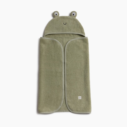 Tiny Kind Cozy Critter Organic Towel - Frog, 0-24 M