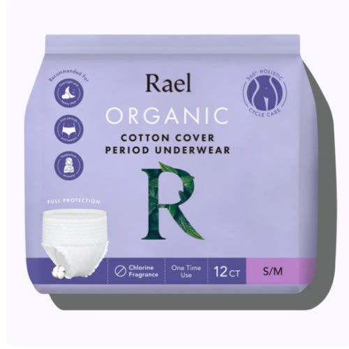 Rael Organic Cotton Disposable Period Underwear in S/M