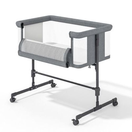BabyBond 3 in 1 Baby Bassinet Beside Sleeper, Baby Beside Bassinet with Breathable Mesh, 5 Height Adjustable，Baby Crib for Newborn