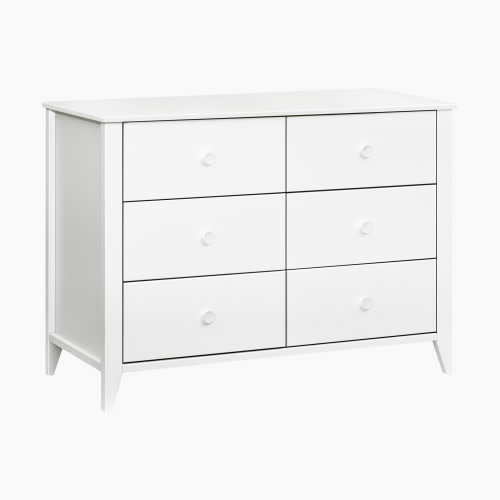 babyletto Sprout 6-Drawer Double Dresser - White