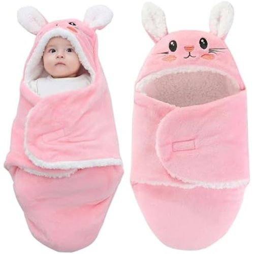 Baby Swaddle Blanket – Ultra Soft Plush Wrap for Newborns 0-6Months, Warm Sherpa Receiving Blanket Essential for Infant Sleep