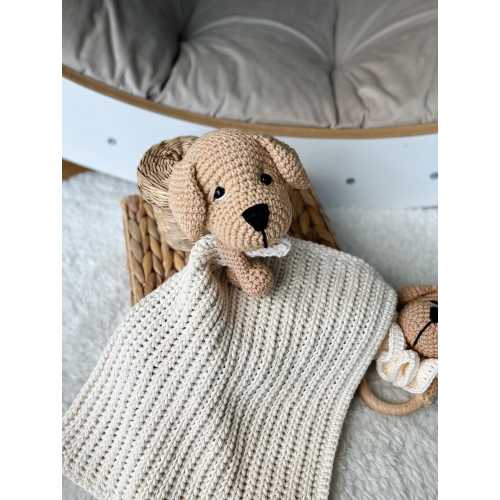 Crochet Lovey, Cute Labrador dog lovey snuggler, Labrador Retriever lovey,  Baby Shower Gift, New Baby Gift, Labrador puppy lovey