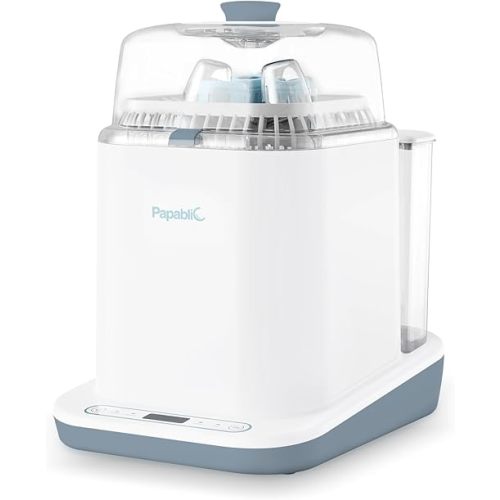 Papablic Bottle Washer Pro, Baby Bottle Washer & Sterilizer & Dryer, 4-in-1 Bottle Washer Sanitizer for Bottles, Pump Parts, & Baby Essentials - Quick & Clean with 60 Detergent Tablets, Deep Blue