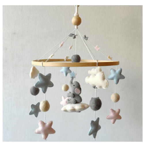 Ellie On A Moon - Cot / Crib Mobile
