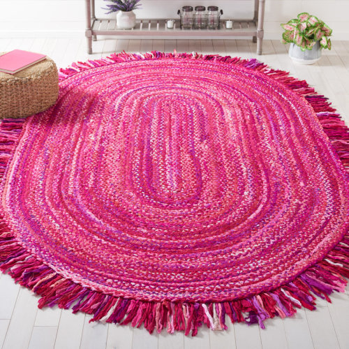 Bungalow Rose Braided Hand Woven Cotton Solid Color Rug & Reviews | Wayfair