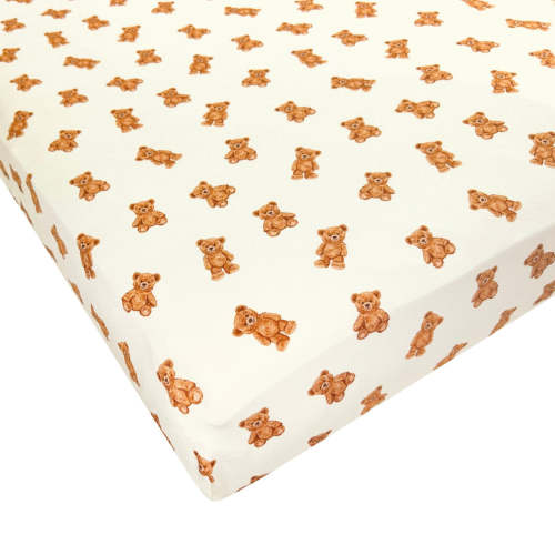 Golden Hug Teddy Bears Crib Sheet | Free Birdees