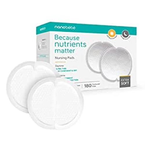 Amazon.com : Nanobébé Disposable Nursing Pads Multipack – 120 Days and 60 Nights Ultra Thin & Extra Absorbent Vented Leak Proof Nursing Essentials, Individually Wrapped (180 Count) : Baby