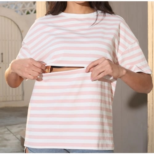 Striped Nursing T-shirt