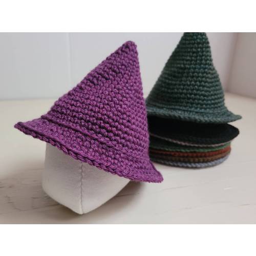 Baby Witch Hat, Baby Fall Hat, NEWBORN to Child, Crochet Baby Hat, Knit Baby Hat, Newborn Knit Hat, Newborn Halloween Costume