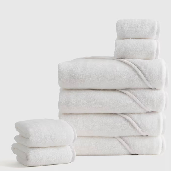 Organic Turkish Cotton Baby Bath Bundle 8-Pack in White