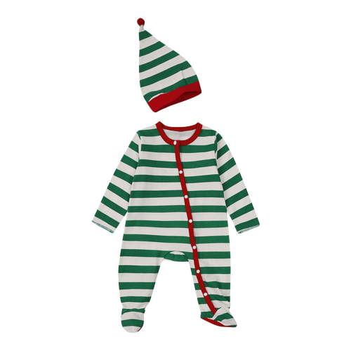 Taqqpue My First Christmas Baby Boy Girl Outfit Newborn Infant Romper Toddler Christmas Hooded Romper Cute Xmas Elf Santa Jumpsuit Toddler Baby Boy Girl Christmas Outfits Size 3-18M