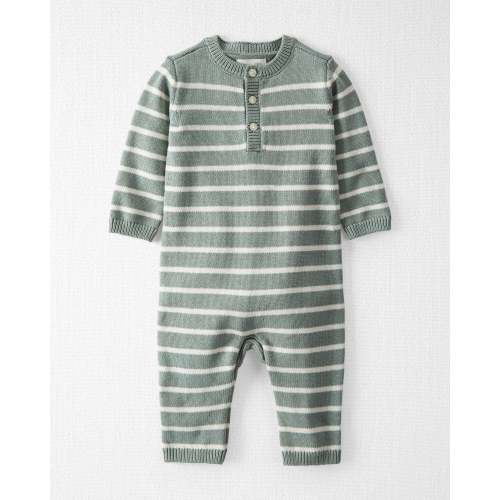 Baby Organic Cotton Sweater Knit Jumpsuit in Stripes - Little Planet | Carter's