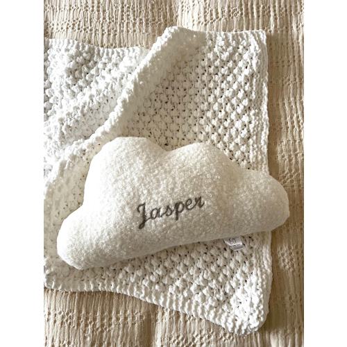 Personalised cloud cushion - Boucle cloud cushion - neutral nursery decor - new baby gift - cloud pillow - name cushion for baby shower gift