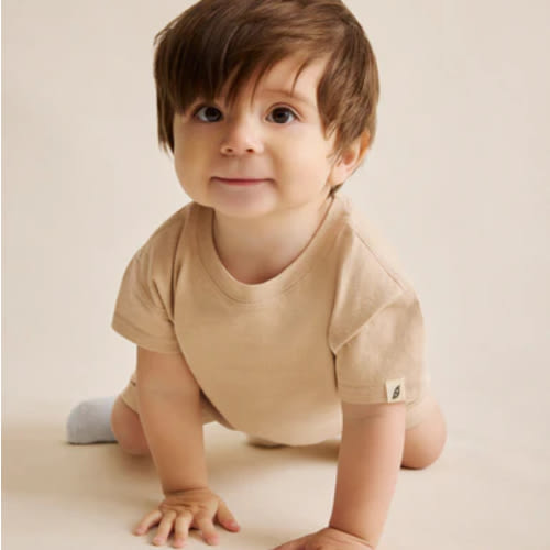 Organic Cotton Essential Baby Tee - clay gray | easy-peasy Soft, Sustainably Made Childrenswear