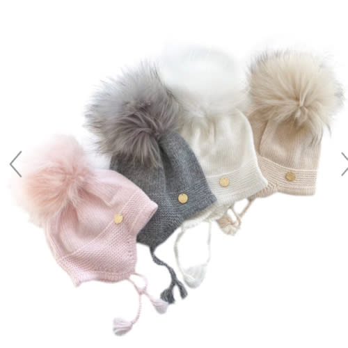 Cashmere Aviator Pom Hat