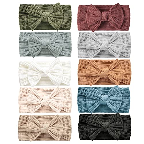 Niceye Baby Girls Headbands with Bows Handmade Hair Accessories Stretchy Hairbands for Newborn Infant Toddler