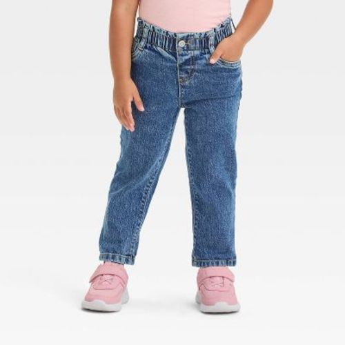 Toddler Girls' Paperbag Denim Pants - Cat & Jack™