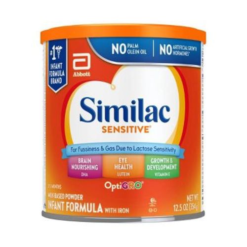 Similac Sensitive For Fussiness and Gas Powder Infant Formula - 12.5oz: Kosher, Halal, Gluten-Free