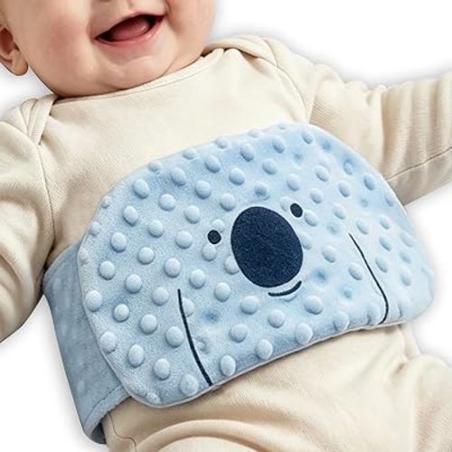 Baby Colic Relief Gripe Belt Seed Heating Pad with Gentle Warmth Tummy Wrap for Soothing Gas and Upset Stomach (Koala)