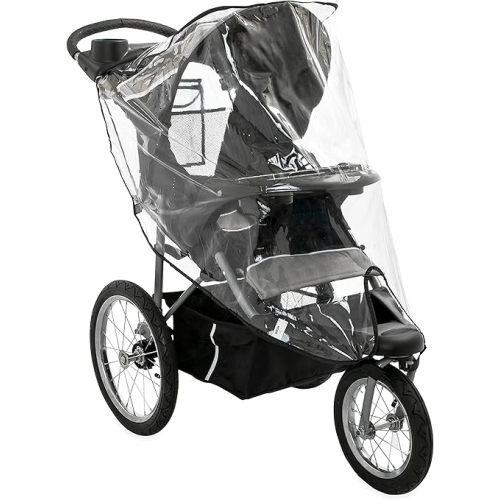 Nuby Rain Weather Shield for Jogging Stroller, Clear Stroller Cover with Storage Pocket, Only Fits Most Jogging Strollers