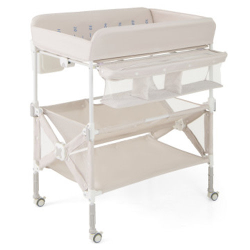 Costway Portable Baby Changing Table - Natural