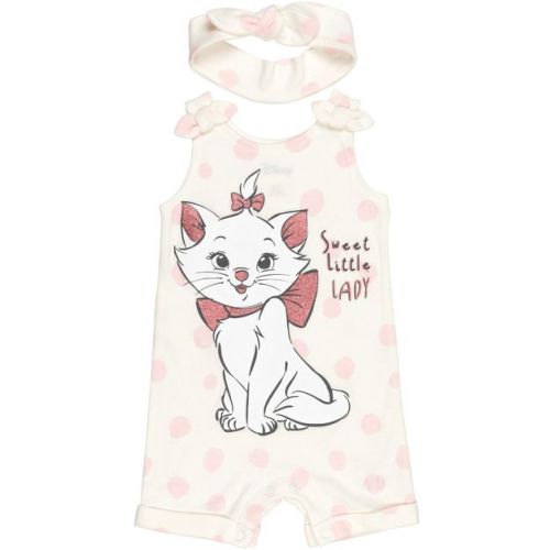 Disney Lilo & Stitch Newborn Baby Girls French Terry Romper and Headband Purple 0-3 Months