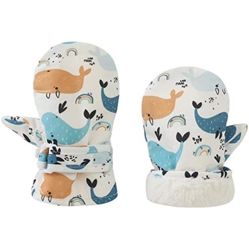 Urban Virgin Infant Baby Toddler Kids Winter Mittnes Lined Fleece Warm Waterproof Ski Snow Gloves For Boys Girls