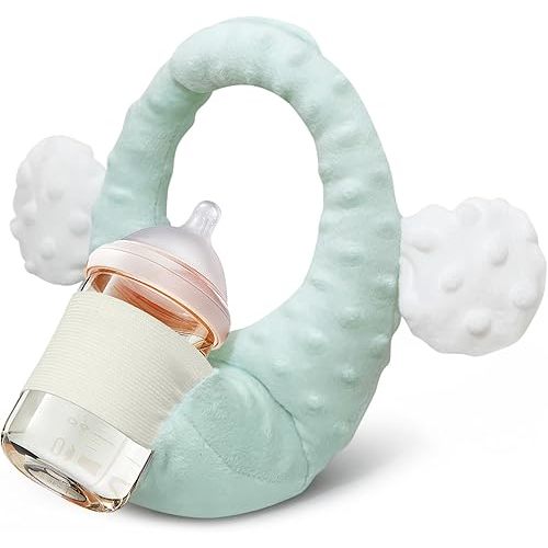 Baby Bottle Holder,Bottle Holder for Baby self Feeding,Baby Bottle Holder Hands Free Feeding,Newborn Bottle Holder,Twin Baby Feeding Pillow,Newborn Essentials (Minty Green)