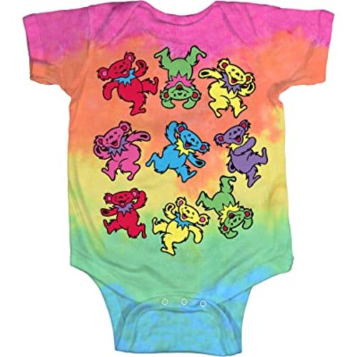 Liquid Blue baby-boys Grateful Dead Spiral Dancing Bears Onesie