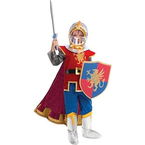 Spooktacular Creations Kids Medieval Knight Costume, Boys Renaissance Knight Costume for Toddler Halloween RolePlay Party