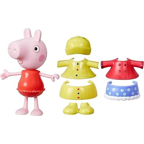 Peppa Pig Dress-Up Figure with 6 Easy-On Fashion Accessories, 6-Inch Doll, Preschool Toys for Girls and Boys 3 and Up