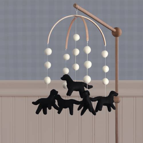 CUSTOM colors- Chocolate Labrador Baby Mobile - Black Lab mobile - puppy Mobile - baby boy - baby shower gift - nursery mobile - crib mobile