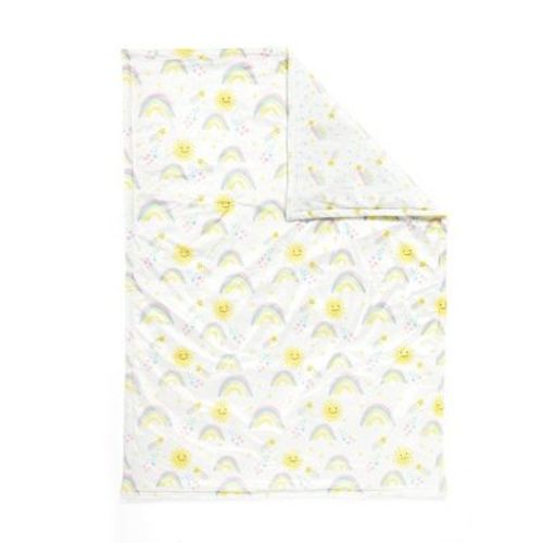 Lush Décor Soft & Plush Oversized Reversible Baby Blanket Goodnight Little Moon - Blue