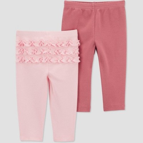 Carter's Just One You® Baby 2pk Ruffle Pants - Pink, Size: 6M