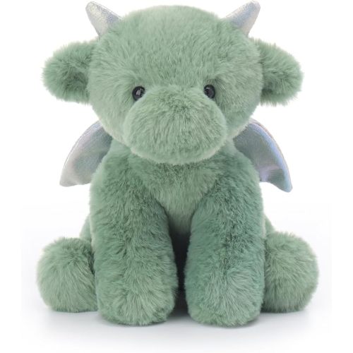 Apricot Lamb Grass Green Dragon Stuffed Animals for Kids, Soft Cute Plush Toys for Baby Girl and Boy, 7.9 Inches