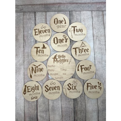 Wizard Baby Milestone Set, Baby Photo Props, Wizard Gift, Baby Shower Gift