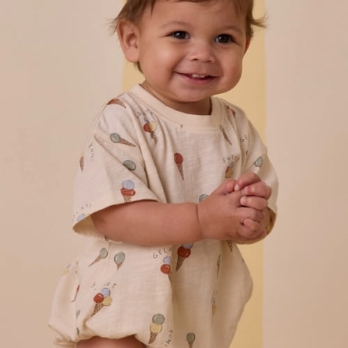 Relaxed Bubble Romper - Gelato - Rylee and Cru