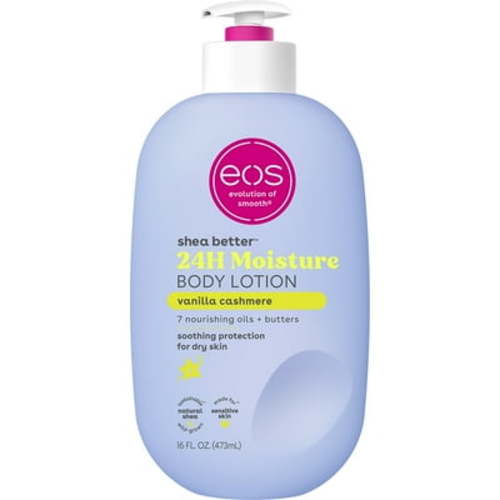 eos Shea Butter Body Lotion for Dry Skin, Warm, Soft, Cozy Vanilla Cashmere, 16 fl oz