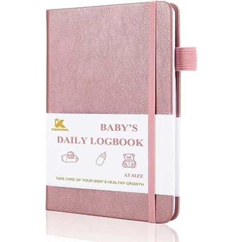 Baby's Daily Care Planner - A5 Newborn Baby Log Book for Tracking Daily Routine, 152 Easy-to-Use Pages to Monitor Nursing, Sleep, Feeding, Diapers, Pumping, and More - Rose
