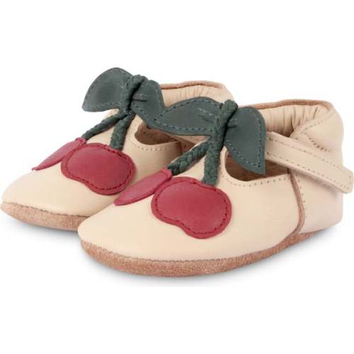 Nanoe Cherry Classic Leather T-Bar Shoes, Scarlet - Donsje Amsterdam | Maisonette