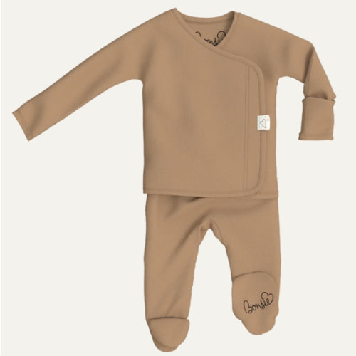 Footie - Mocha – Bonsie Skin to Skin Babywear
