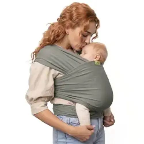 Boba Baby Wrap Carrier – Original Baby Sling Carrier for Newborns (7–35 lbs), Soft, Secure, Hands-Free & Ergonomic, Ideal for Comfortable Bonding, New Parents (Grey)
